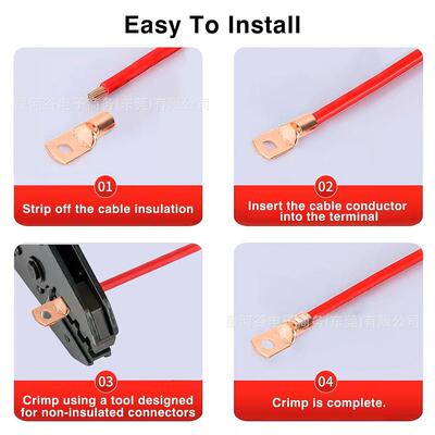 跨境17鼻0pc头s线耳端冷子压线耳铜子线673鼻子铜端接线窥口套装