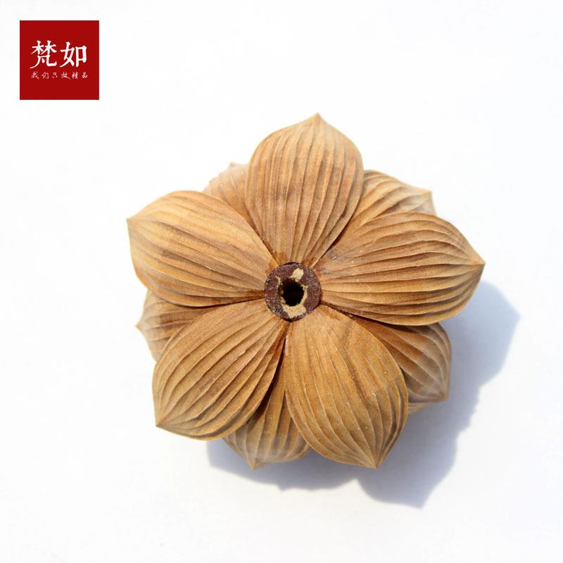 精品纯手工雕木工DVX艺品澳洲檀香木莲荷花大花汽车挂刻件配饰质