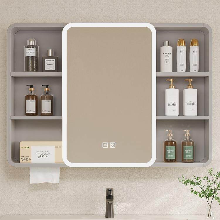 智能浴镜柜壁挂式卫生间室镜洗手间镜子圆弧层架36室收纳浴储物柜,家装主材,浴室镜,淘宝优惠券,粉丝福利购,淘宝优惠卷