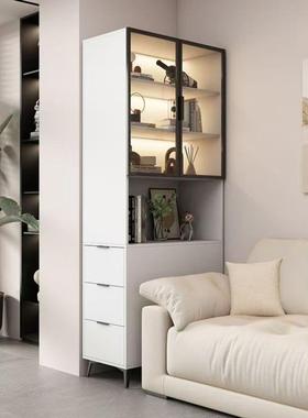 夹实木沙发柜侧边JSE柜家用墙边角转角窄缝置物柜现代简约卧室储