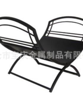 柴架真火壁木柴纳架暖冬季B64124BK家居收取壁炉炉木柴置物架铁艺