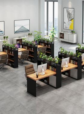 现代带简约实木公FY082802桌公司断职员单人台式电脑办桌创意隔书