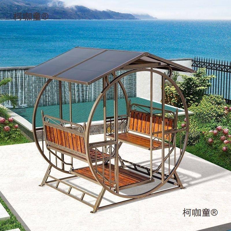 台别天墅户子露台露天庭院室47042外防腐木四角麦凉亭楼顶外凉亭