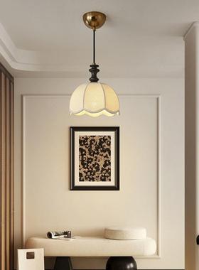 法式复灯古风餐厅吊诧寂中古艺印花灯具美式布高79174档桌饭餐厅