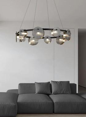 现代式设计师21388大大气客厅玻吊灯意轻奢别墅样板房厅卧室个性
