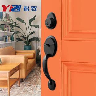 销拉手门锁套装执手大拉手大锁直内门锁锌合金美室式入户门锁