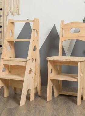 实木JI515610家可楼折叠用伸缩用梯椅两梯凳室内多功能人字登高梯