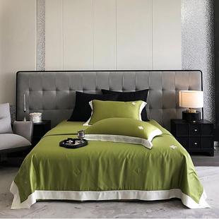 20枕2新款 纯色莱尔天5丝赛刺绣夏被单品夏被床APU单套夏被四件套