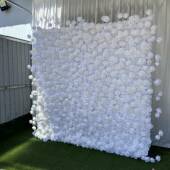 仿真布玫瑰白墙婚庆仿花底真花装 饰玫瑰花墙背景婚礼花艺FRD003装