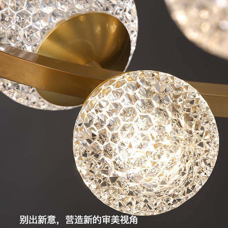 934全铜轻奢客厅灯现代简约大高水晶吊灯款2025年新档卧室餐厅灯,家装灯饰光源,智能吊灯,淘宝优惠券,粉丝福利购,淘宝优惠卷