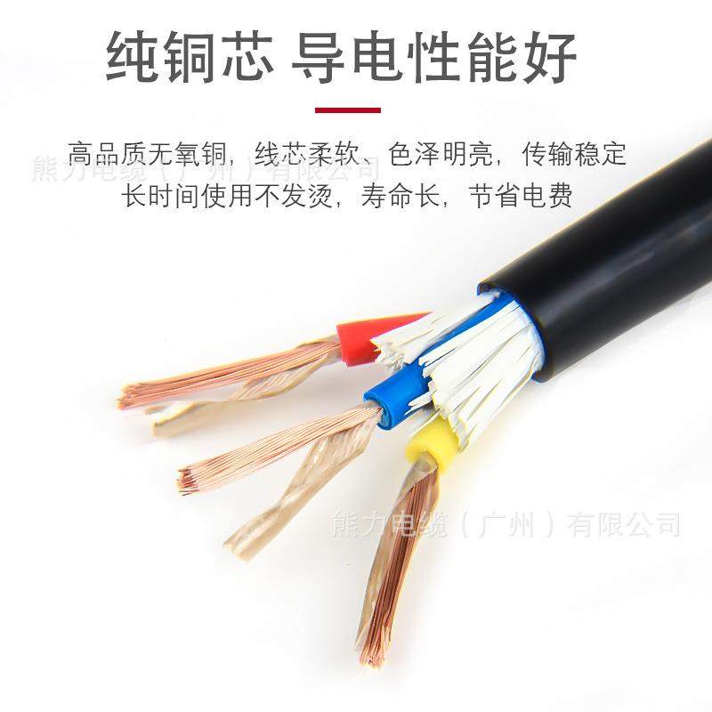 工程RV家V源线国标2芯3芯1.52852.5电套46平方三相电缆监控护线用