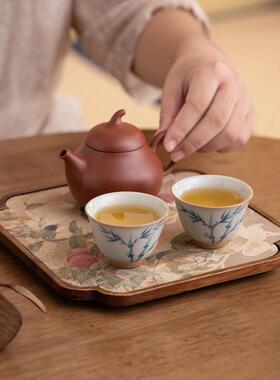 胡桃木壶具壶承茶盘33981茶席套装复古泡干泡台茶托盘茶收纳盘茶