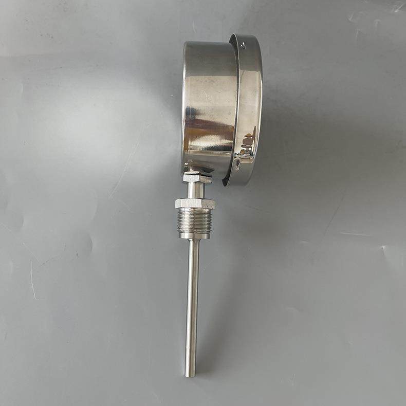 上仪双金属温F度计WSS411针双指金属WSSF-411温度表管道温-度计径