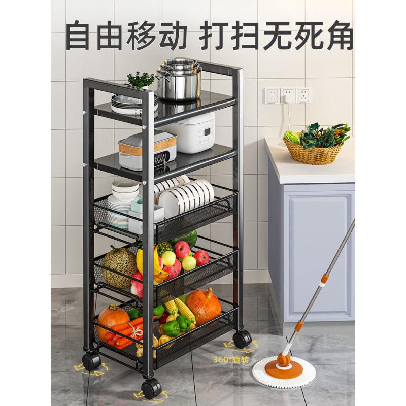 房置物TSF2547架落地多层小可移动靠墙家用厨推车蔬菜篮收纳储子