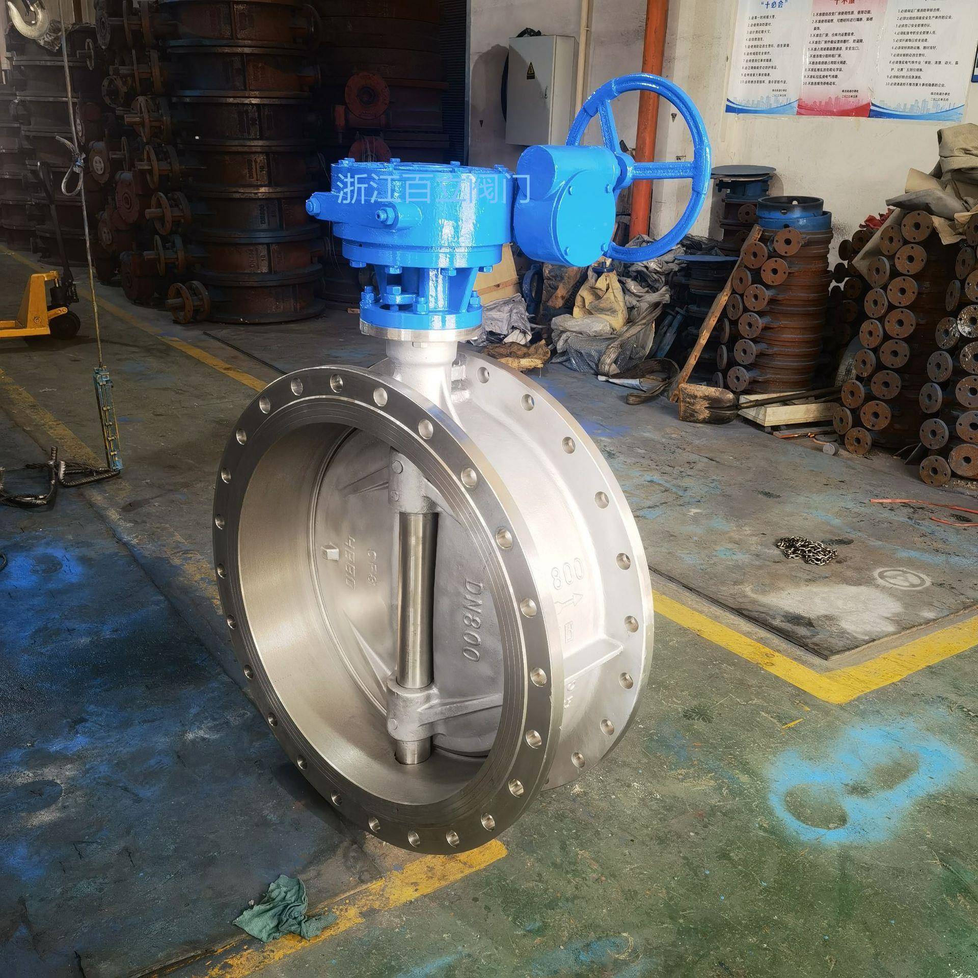 双心软密封偏不钢兰蝶阀164D锈342X-10PDN800法DN1000