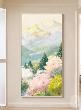 日照金山唯清美风景玄关装饰画 入画野树地美子X14892新治愈系户