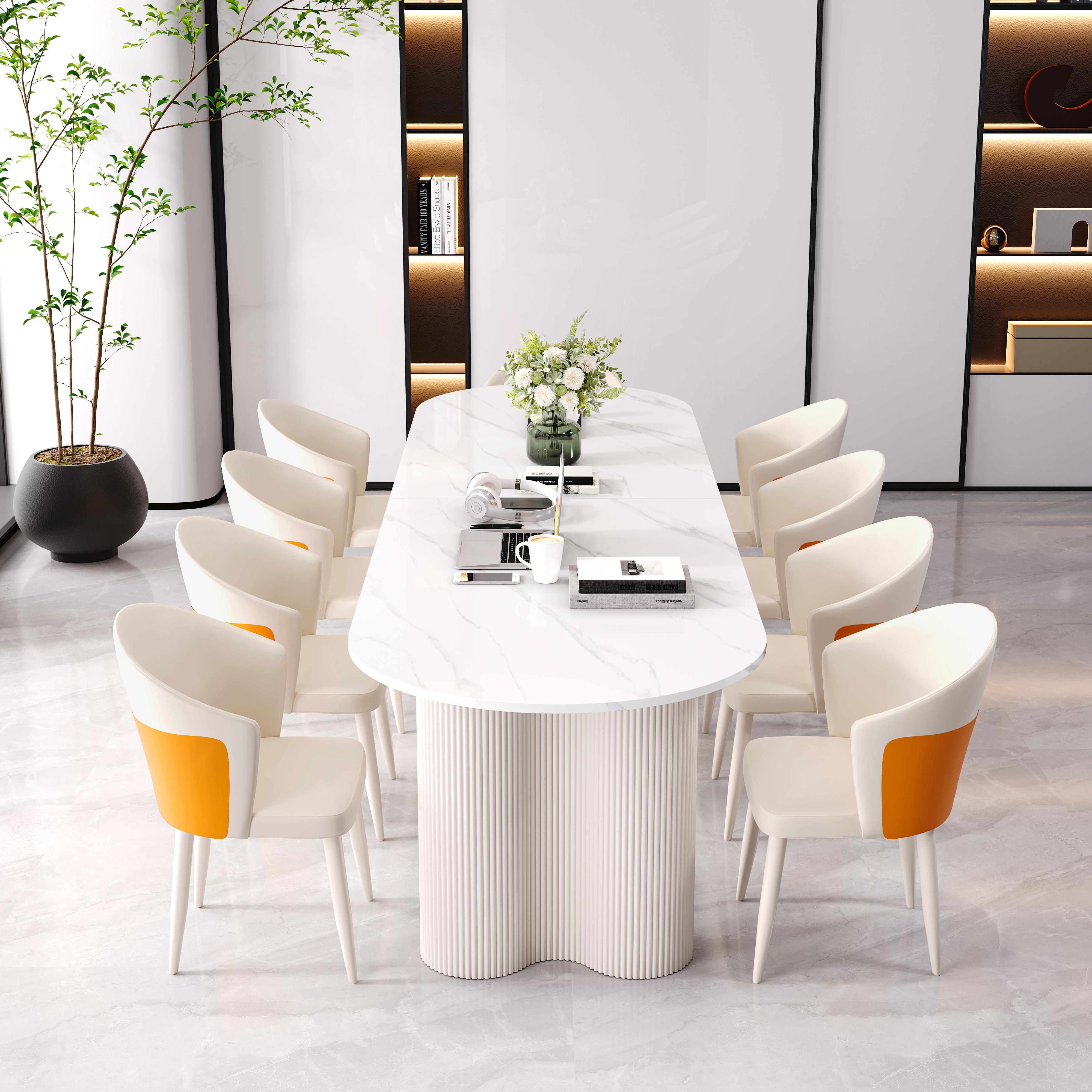 岩板大型长会议桌桌工餐作台美容院门店谈展厅会岩佳具客接待商务