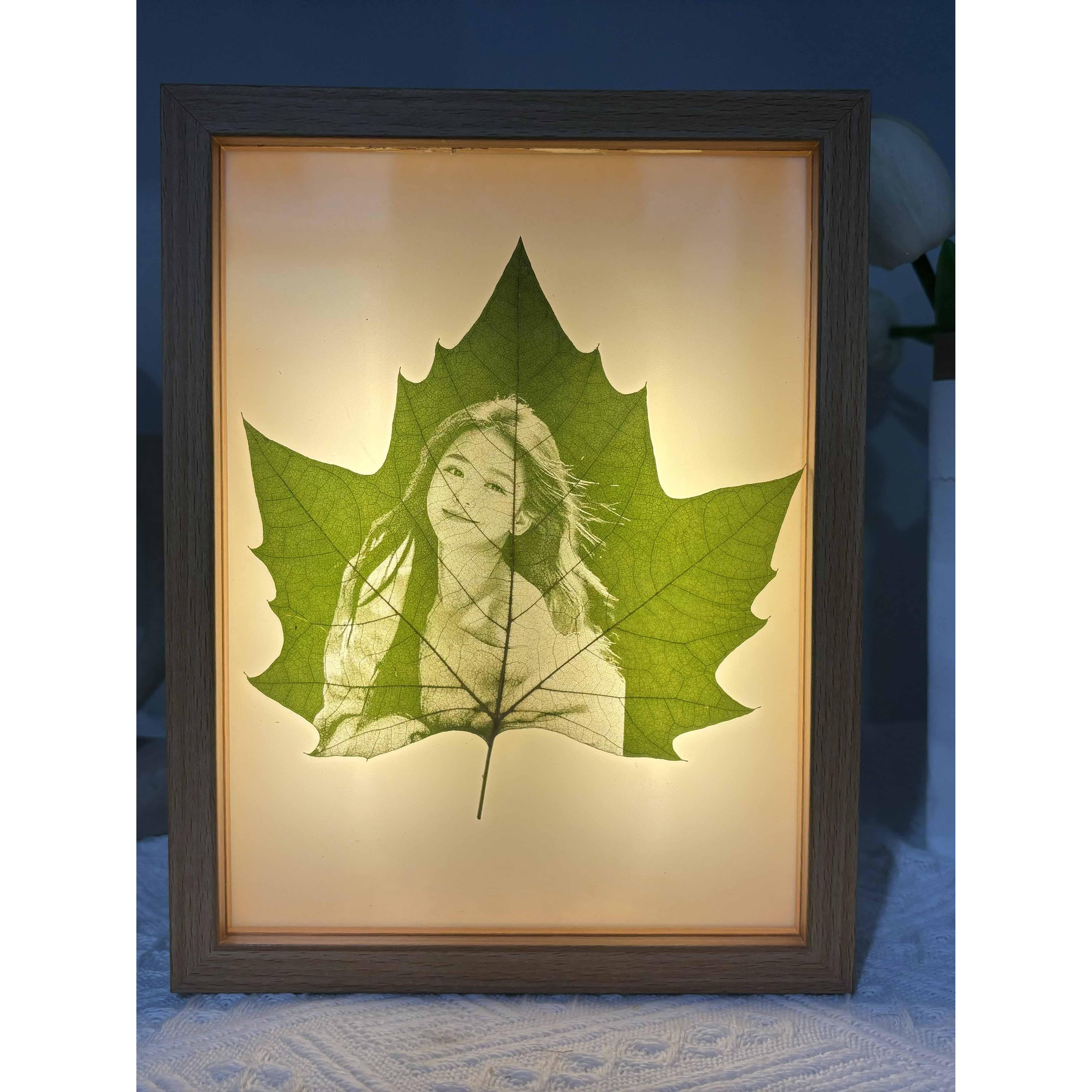 定梧片桐叶雕树叶雕刻高端制送照礼物情DAB侣朋友送闺蜜礼品七夕