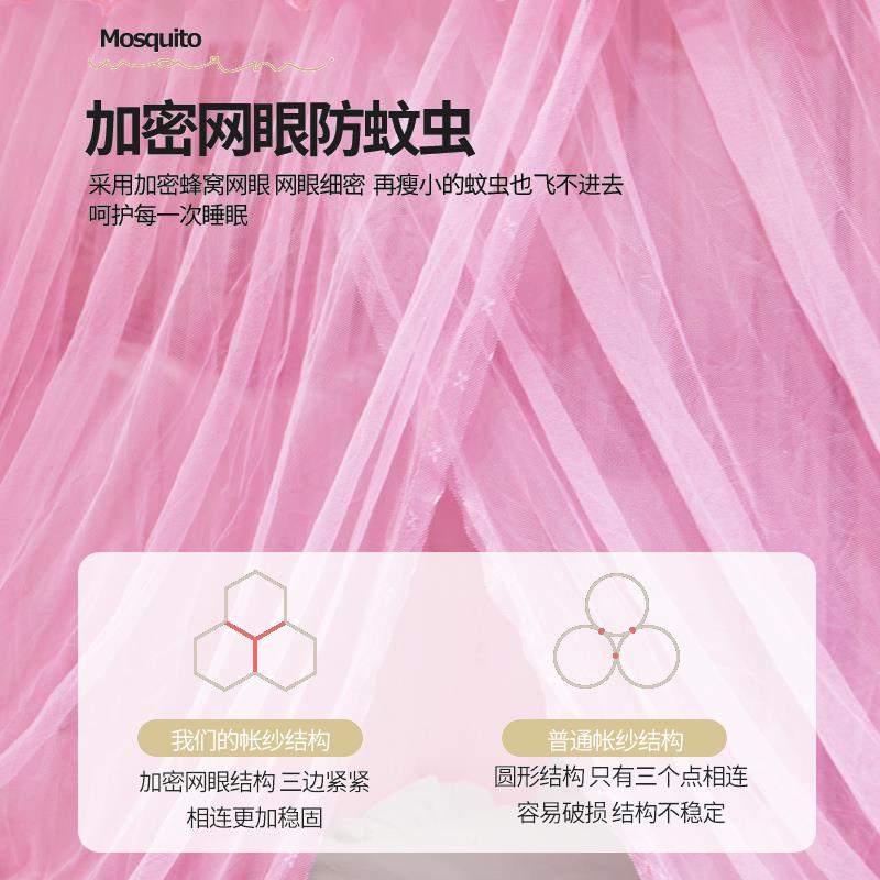 杜威卡夫三OBT门落地式蚊帐家用室02宫4新款廷2支架加粗加厚纹卧