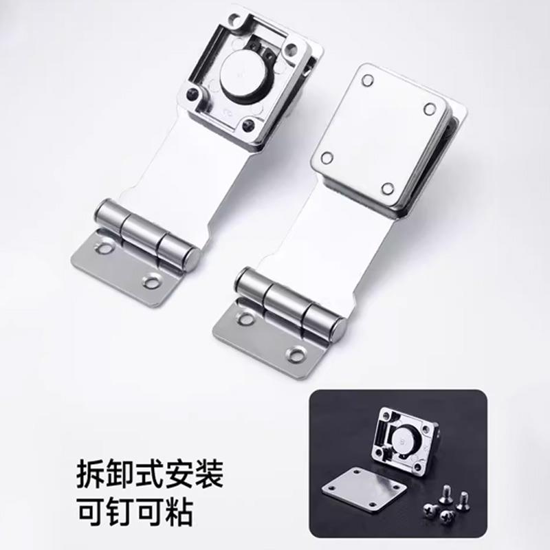 抽屉锁门虹锐免打孔老式锁防搭扣柜锁粘贴式柜子锁盗锁扣门密码对