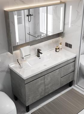 简浴室洗脸式约盆柜组合柜洗手盆柜落地式柜浴ASFD12室洗脸盆洗漱