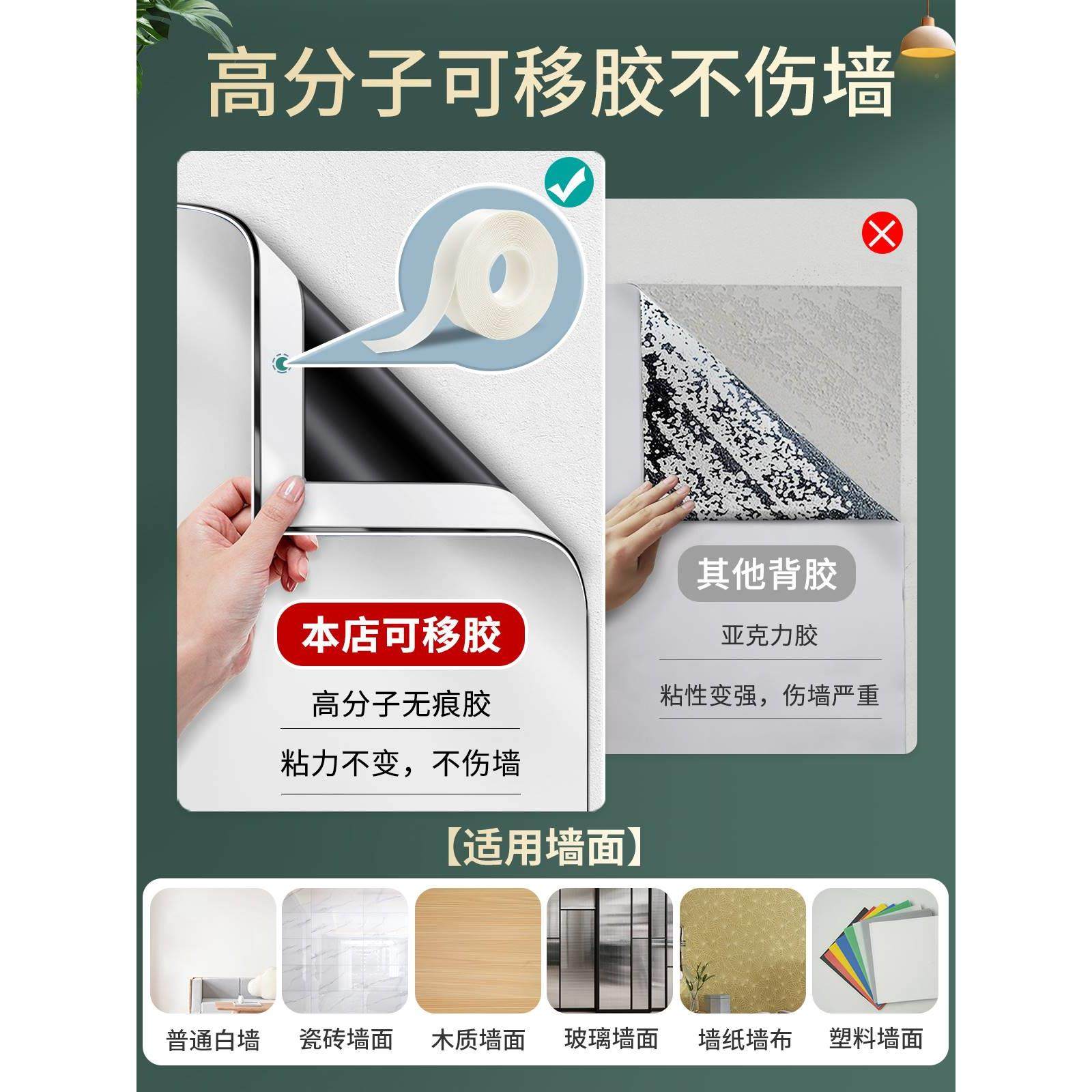 白板墙贴可移除磁性办公学室写板在墙上童教学画儿板不伤墙磁芮翔