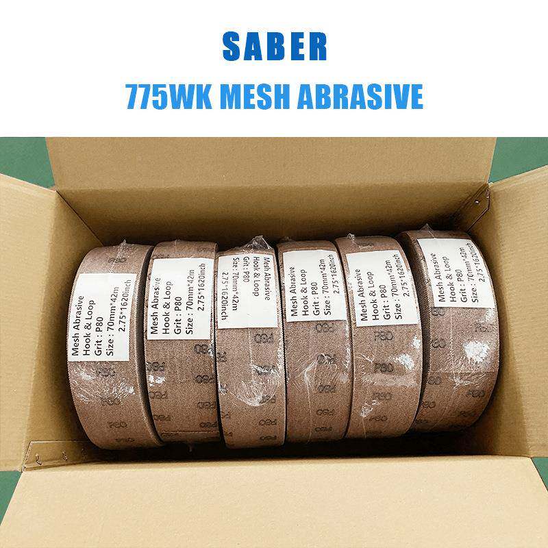 款70mm70MM*42Mx4背2M手撕网格砂纸卷WK防堵塞网砂绒通用打磨新汽