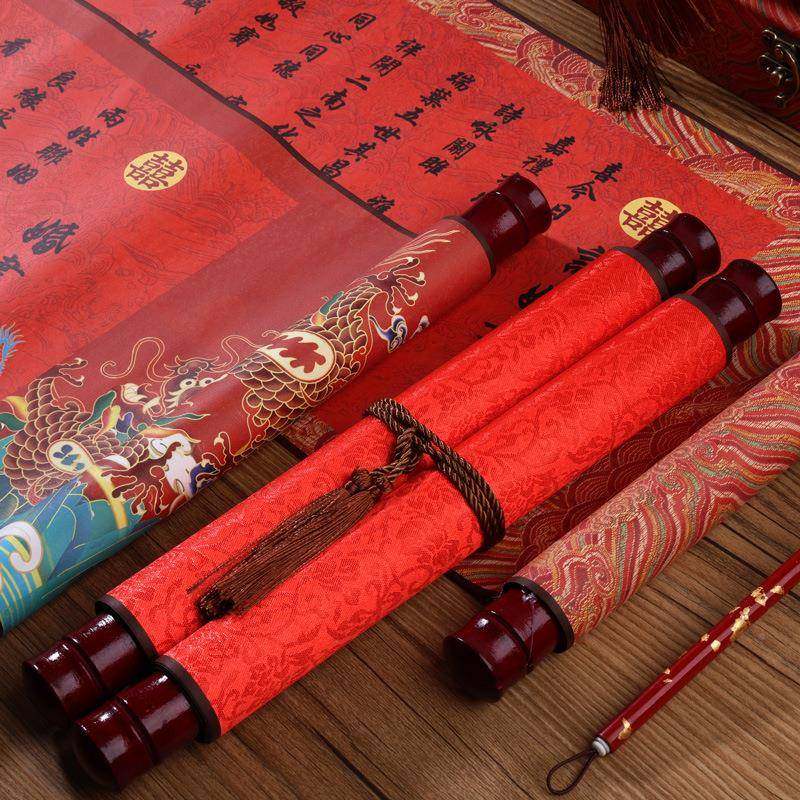 微喷宣卷轴订纸空白手国写卷轴婚书婚手卷中风大高气挂画清喷绘打,节庆用品/礼品,陪嫁用品套装,淘宝优惠券,粉丝福利购,淘宝优惠卷