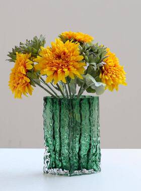 ins简约冰川水培瓶客花厅餐BX1-23H2风桌电视柜软装仿真花玻创意