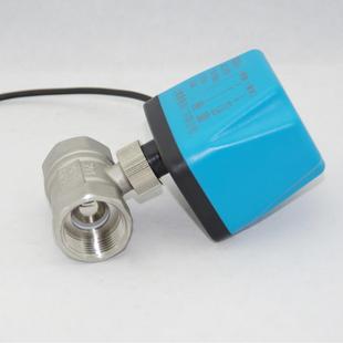 隆白2不锈钢勒电644动二通球阀二两线开常闭1常2V24V20V电磁球阀D