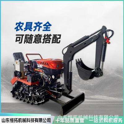 果园松土WNI耕机水柴油手扶拖拉机旱施肥乘坐微履带旋式耕机