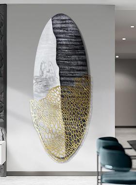 玄装饰画手绘肌理金属道实关QY02SH08物画走廊过酒店样板房奢简约