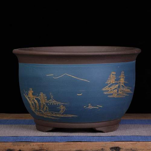 大花盆特号陶瓷80浅底口径口60大以上大大尺寸别墅门XX其他口绿植