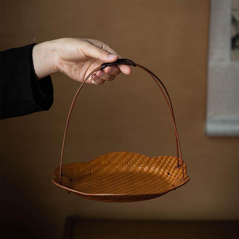 竹日编手提点果盘心托盘40807式编织茶盘水果篮点零食碟子收纳零,农机/农具/农膜,其它农用工具,淘宝优惠券,粉丝福利购,淘宝优惠卷