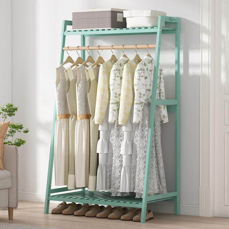 楠竹衣架落地衣立式卧室简约实网红晾纳衣架收挂服包家用木置厂家