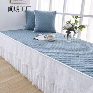 蕾5丝边盖公主风飘窗垫窗WQBH西悦台垫主卧室可裁剪阳台垫布防滑2