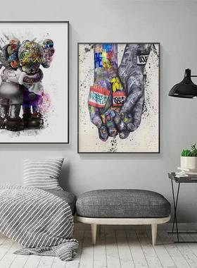 暴力熊饰画现代潮流C-098玄关画客厅k沙发背景墙aws挂装画卧室头