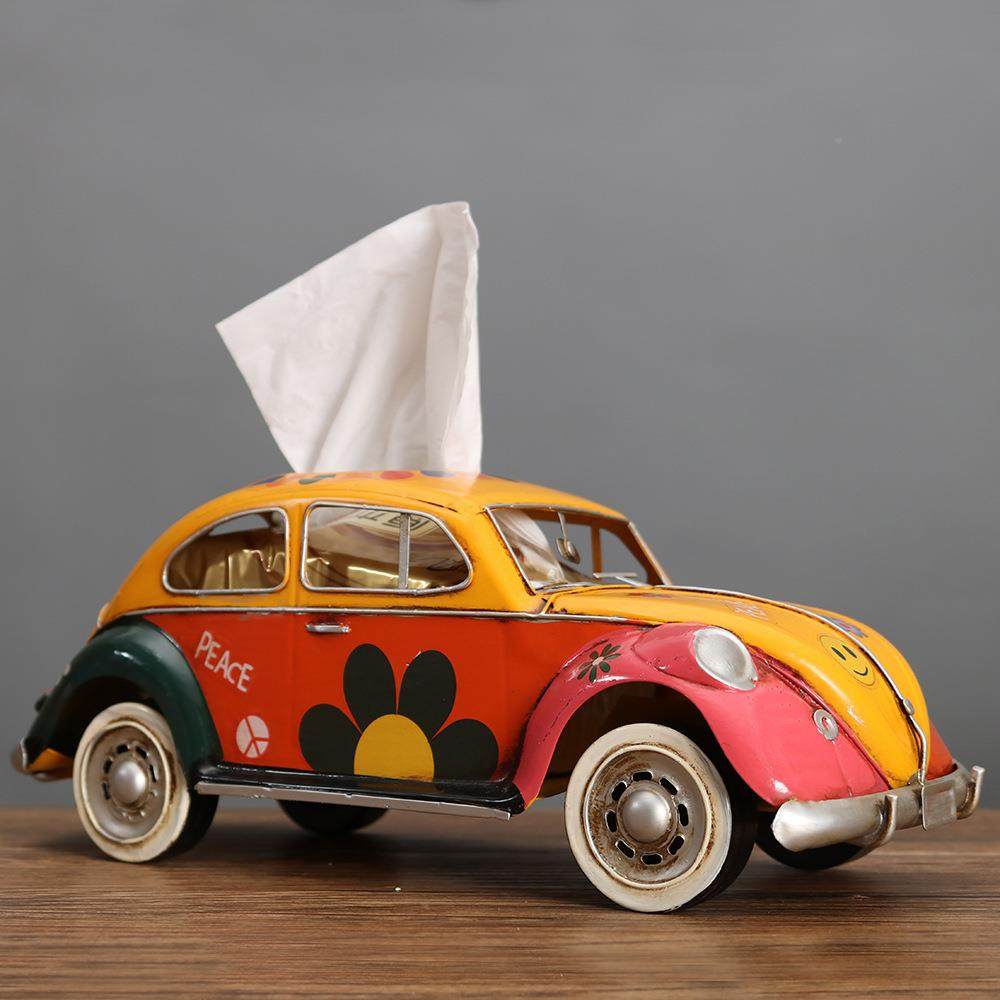 厂670家古铁厅艺创复意盒工业风巴士纸巾家居客厅装饰餐纸抽盒摆