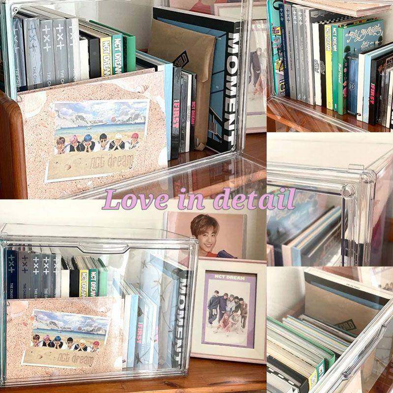 ?专辑纳盒储物盒周边p架收CSVb纳整理盒cd盒小卡展示收亚克力透明