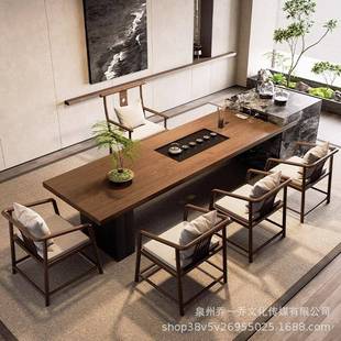 实木岛台ASH茶桌一级体轻大奢高感板茶台一整套2025款 高端泡新茶