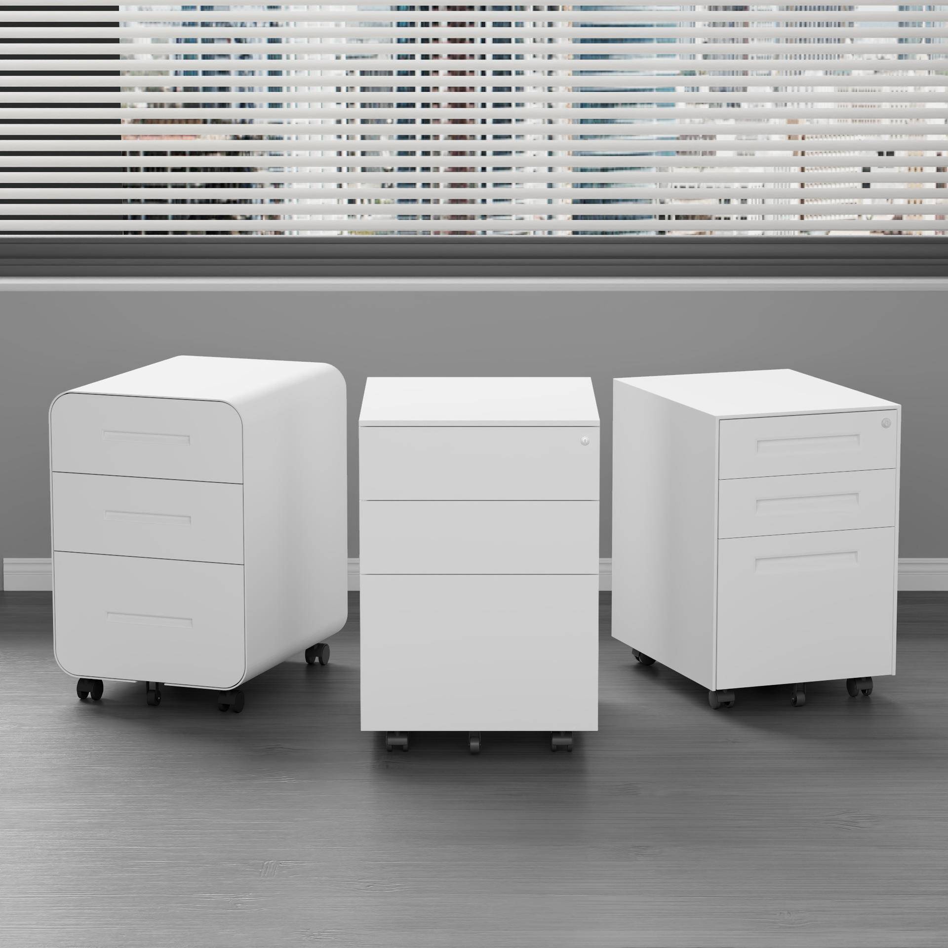 办公动柜钢制桌三移抽文件柜下动矮柜活铁皮收纳抽BS-CK5-H屉柜储