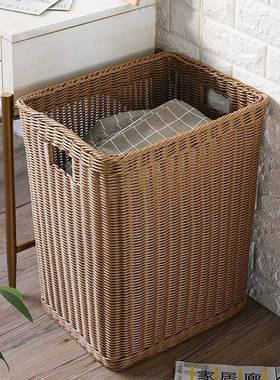 脏衣篓衣仿藤编容量织洗篮衣物LFJ收纳桶酒店浴巾毛巾大收编纳筐