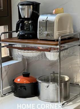 厨房功能微波炉置物架家用双层多收纳中古cxw_YKY8风碗小型碗架具