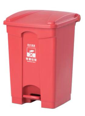 HT68L脚踏式垃圾桶红色有害垃圾