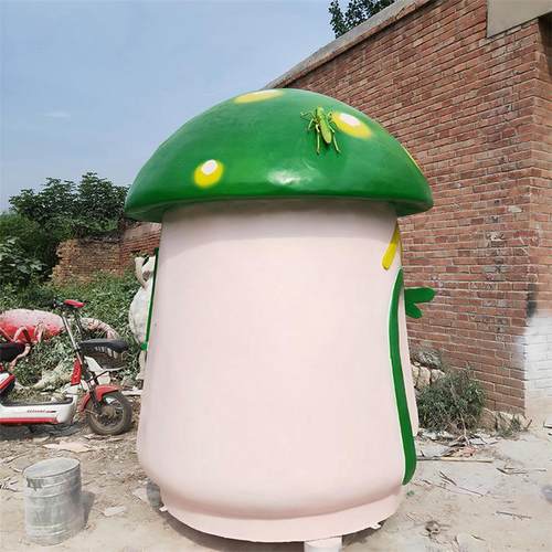 现货玻璃钢卡通彩绘水果菠萝西瓜蘑菇屋房子雕塑门头装饰摆件