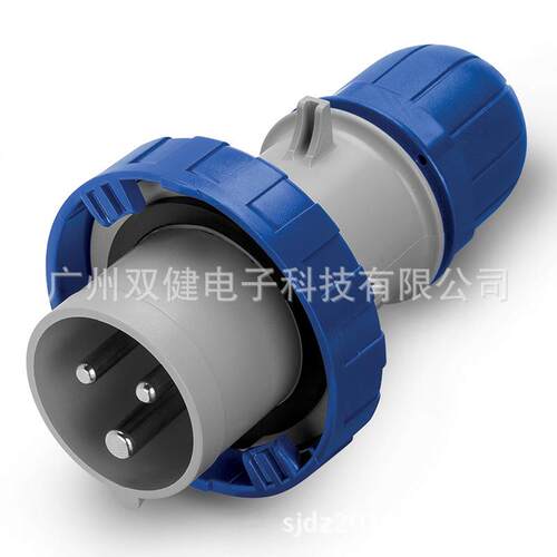 218.3233防水工业插头32A-6h/2P+EIP67cee插头司坎拓普/scame