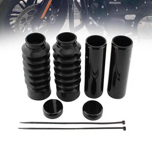 哈雷改装8831200X48前叉避震套筒铝合金黑化6件套黑化加粗防尘套