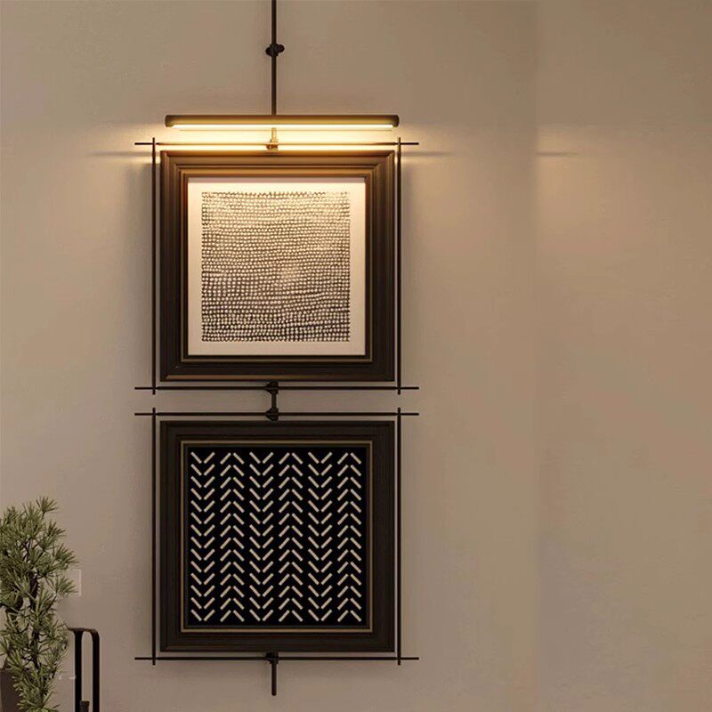 金属杆氛围灯壁灯装饰画立体玄关酒店餐厅壁挂入户走廊过道挂画