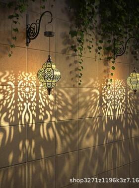 悬挂式太阳灯户外园装饰太42502阳能能灯水铁艺防花摩洛哥户外装