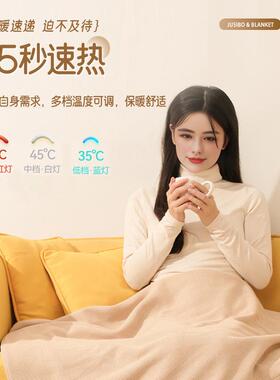 家用5v加热毯电披毯护肩护腰护膝加热垫盖远外热敷养生TIL红热毯